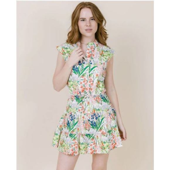 LaRoque Dresses & Skirts - LaRoque Chelsea Dress Beachhouse Floral | White Green | SZ XS